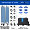 thumbnail image 2 of Machrus Upper Bounce Trampoline Safety Enclosure Set including Trampoline Net, 6 Trampoline Poles, Caps and Trampoline Pole Foam Sleeves - For 14ft Round Trampoline Frame - Installs Outside the Frame, 2 of 6