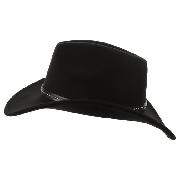 Milisten Unisex Wide Brim Hat Black Chinlon Windproof Outdoor Hat for Events and Activities 1 Piece