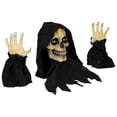 thumbnail image 5 of Northlight LED Lighted Grim Reaper with Sound Outdoor Halloween Decoration - 8", 5 of 6