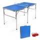 Gymax Table de Ping-Pong Pliante Table de Ping-Pong Portable avec 2 Palettes et 2 Balles – image 1 sur 9