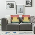 thumbnail image 3 of Nawypu Vintage Sun Throw Pillow Covers Set of 2 Sunset Palm Tree Leaves sea Birds Cartoon Kids Girly Pink Blue Zipper Washable Living Room Bedroom Dorm Couch Sofa Cozy Pillowcases 2pcs, 3 of 6
