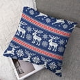 thumbnail image 7 of BANET  Throw Pillow Covers,Set of 2 Pillowcase Decor for Couch Sofa Bedroom Car Living Room,Traditional Sweater Pattern Christmas Deers and Elks 20x20in, 7 of 7