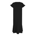thumbnail image 4 of Delconic Women’s Short Sleeve Loose Fit Midi Dress with Crew Neck and Side Pockets Suitable for Casual and Everyday Wear Black L, 4 of 6