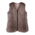 thumbnail image 2 of Wowcloth Women's Sleeveless Solid Cropped Faux Fur Coat - Thermal Warmth Winter Outerwear for Casual & Fashion Style, 2 of 3