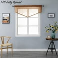 thumbnail image 3 of PearAge Curtains Valance for Living Room, Window Sheer Treatment for Kitchen, 51"W x 24"L Brown 1PC, 3 of 7