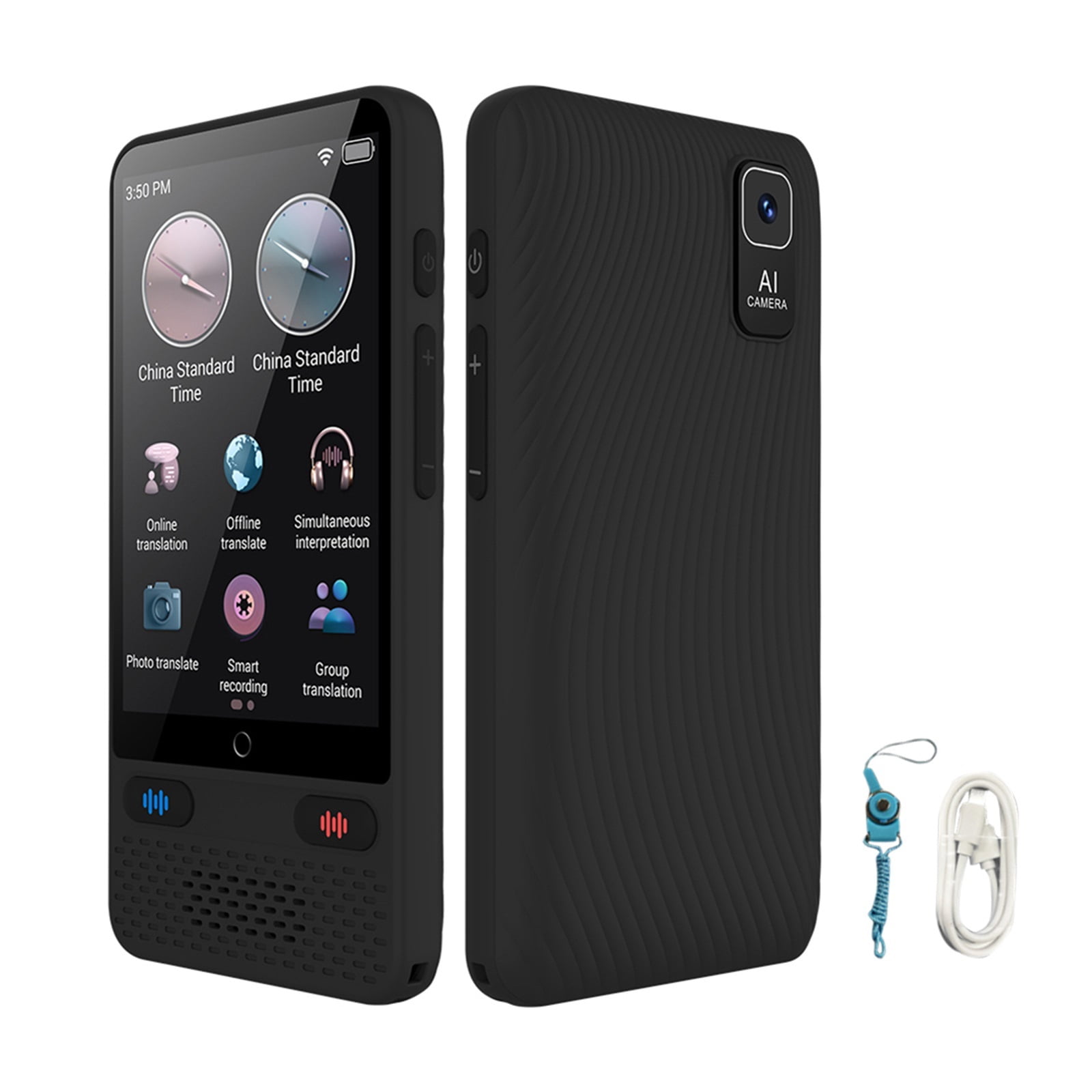 AI Voice Translator 翻訳機 model w12 W12 Voice Real Time Language Translator Device 98% High Accuracy