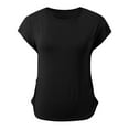 thumbnail image 3 of SHITINN Fashion Casual Women Short Sleeve Solid O Neck Tops Ladies Tee T Shirt Womens Basic Tops Womens Short Sleeve Tops Womens Summer T Shirts, 3 of 4