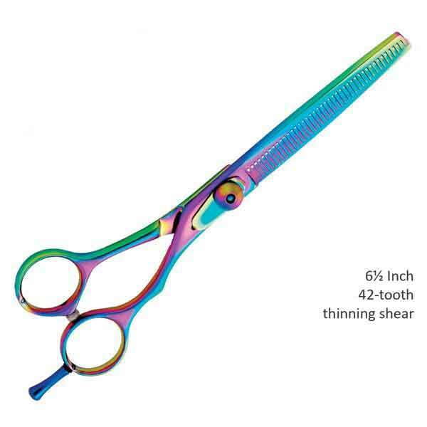 Professional Grooming Shears 5200 Rainbow 6.5" 42 Tooth Blending