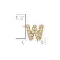 thumbnail image 4 of 14k Yellow Gold Diamond Letter W Initial Charm Pendant, 4 of 4