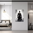 thumbnail image 3 of ZHONGYUTONG Japanese Samurai Wall Art Black and White Armored Samurai Canvas Picture Japan Warrior Poster Bushido Print Wall Decor Framed (12" x 18"), 3 of 6