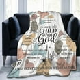 thumbnail image 3 of I Am a Child of God Blanket Christian Gifts for Women Faith Bible Verse Religious Throw Blanket Inspirational Prayer Fleece Cozy Flannel Warm Fuzzy Print Plush for Sofa Gifts for Men Women 60"x50", 3 of 5