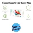 thumbnail image 2 of Scarlet Ibis Bird Watercolor Metal Novelty License Plate, 2 of 7