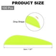thumbnail image 2 of Uxcell Arrow Vanes Arrow Fletching 2" Water Drop Shape TPU for Hunting DIY Shooting(Fluorescent Green, Pack of 100), 2 of 7