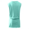 thumbnail image 5 of Prolriy Short Sets for Women, Women 2 Piece Set Summer Casual Crew Neck Sleeveless Tank Top and Skorts Shorts Sweatsuit Tracksuit Outfits Spring Outfits for Women 2025 Mint Green S, 5 of 5