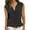Black, variant on FAFWYP Womens Solid Sleeveless Button Down Office Shirts with Pockets Casual Summer Lapel Collar Tank Tops Business V Neck Slim Fit Work Blouse(Gray,M)