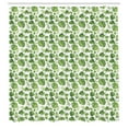 thumbnail image 3 of Ambesonne Leaves Shower Curtain, Monstera and Fern Foliage, 69"Wx84"L, Green Pale Green White, 3 of 5