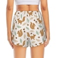 thumbnail image 4 of Uemuo Squirrel And Leaves Pattern Women's Athletic Shorts High Waisted Running Shorts with Liner Pockets Gym Elastic Workout Shorts-, 4 of 9