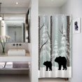 thumbnail image 3 of 36x72 Inch Christmas Holiday Fabric Shower Curtains Winter Tree Wonderland Forest Polyester Bath Curtain Farmhouse Animal Xmas Long Shower Curtain for Kids Bathroom Decor Waterproof with Hooks, 3 of 6