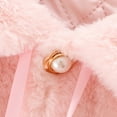 thumbnail image 5 of Xmarks Toddler Baby Girls Warm Cloak Coat Flower Girls Princess Faux Fur Bolero Shrug Jacket 0-3 Years Little Girl Fleece Pom Pom Cape Coat 6-12 mpurple, 5 of 7
