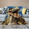 thumbnail image 2 of ARISTURING  Dinosaur Blanket - Queen Size Super Soft Plush Jurassic Throw Blanket, Dinosaur Throw Blanket - Ideal for Boys, Men, Women, Girls and Dinosaur Enthusiasts -, 2 of 6