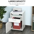 thumbnail image 3 of CoSoTower 24" Small Filing Cabinet with Open Compartment, Drawer and Wheels, Home Office Storage Cabinet, White, 3 of 7