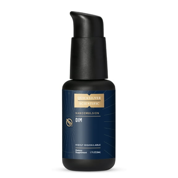 Quicksilver Scientific Nanoemulsified DIM - Liposomal DIM Supplement to Support Healthy Hormone Balance for Women & Men - Soy-Free Detox & Immune Support (1.7oz / 50ml)