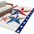thumbnail image 6 of 4th of July Area Rug 4x6 Washable Rug Non Slip Independence Day Star American Flag Vintage Large Area Rug Indoor Floor Carpet for Entryway Bedroom Kitchen Living Room Home Office Dining Room Nursery, 6 of 8