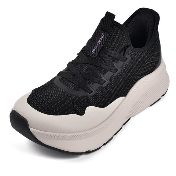 Men's Walking Shoes Wide Toe Box Slip-On with Arch Support, Breathable Knit Athletic Shoes Zero Drop Comfortable Shoes