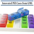thumbnail image 6 of GMS 4 Times a Day Weekly Pill Reminder for Medications, Vitamins, Supplements and Other Pills - Includes 7 Removable Pill Boxes in a Flat White Tray (Rainbow), 6 of 6