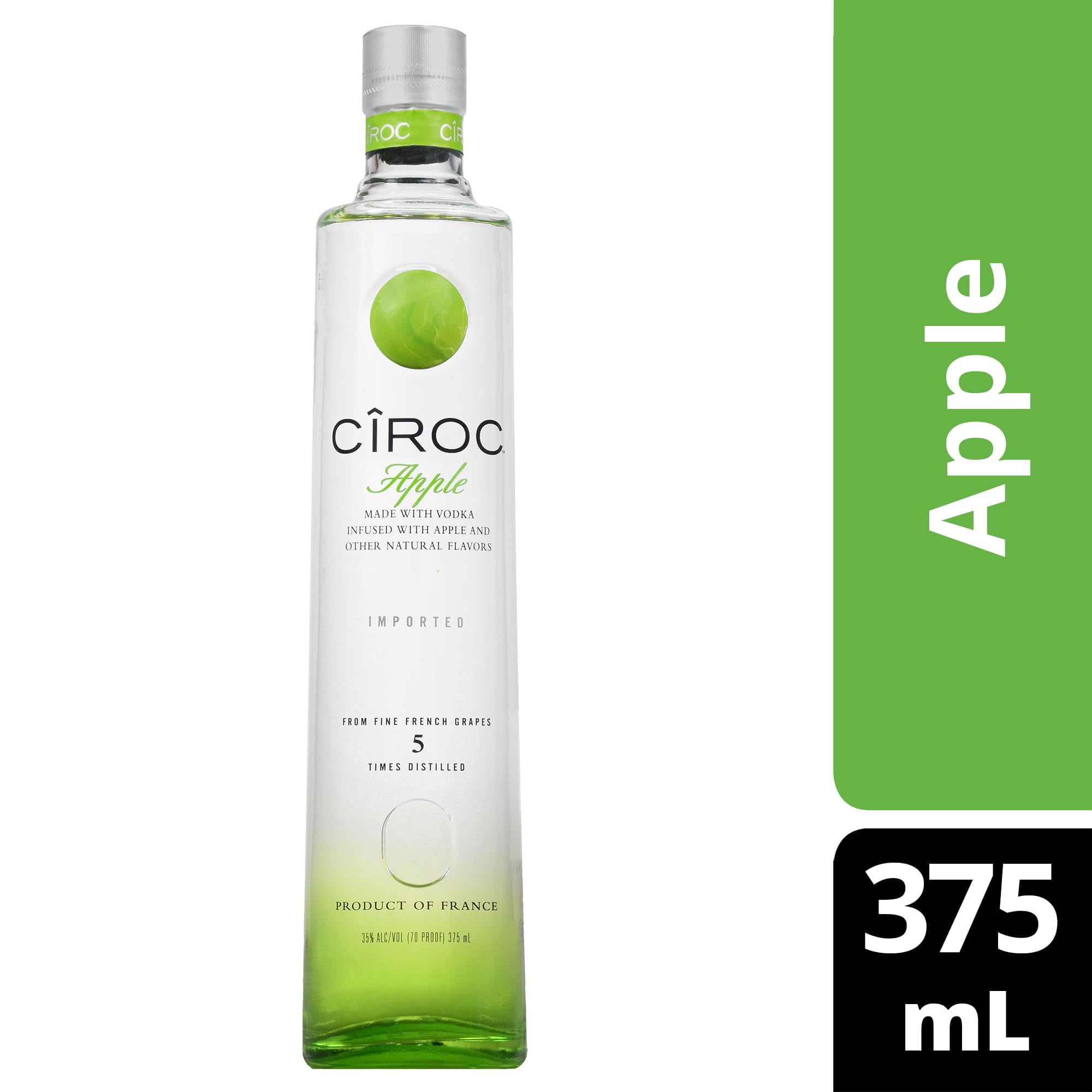 CIROC Apple, 375 mL (Made with Vodka Infused with Natural Flavors), 35