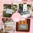 thumbnail image 7 of 2 Pc Clear Acrylic Hanging Sign 8.86x5.79 DIY Blank Names Card Labels for Elegant Wedding Chair Signs with White Satin Ribbon for Wedding Dinner Parties Food Signs Banquet Events, 7 of 7