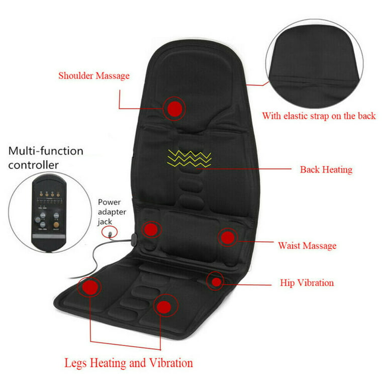  Epulse Car Seat Back and Neck Massager Cushion Dual Vibration  Air Pressure with 3 Massage Modes - Universal Fit 12V DC for Cars, Trucks,  Travel, Long Drives (Beige) : Health & Household