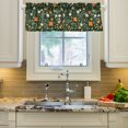 thumbnail image 2 of Yayeee Kitchen Valance Rod Pocket 54" x 18" Living Room Window Curtain, Orange Flowers, 2 of 6