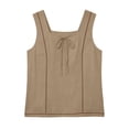 thumbnail image 4 of SwiftWear Women's Square Neck Tank Top Tie-Front Casual Sleeveless Summer Top Elegant & Breathable Everyday Cami​, 4 of 6