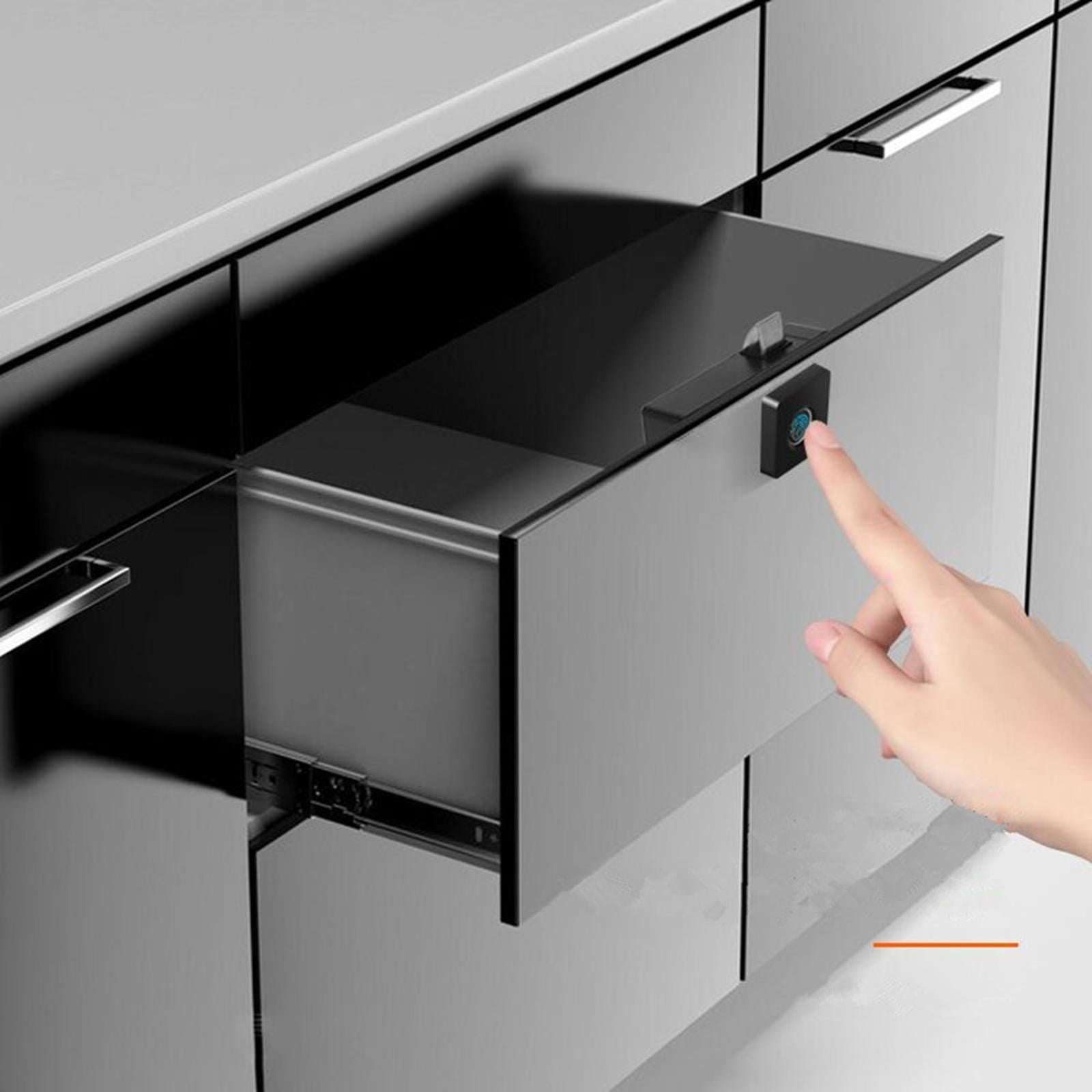Smart Fingerprint Door Lock, Keyless USB Lock Rechargeable Cabinet Drawer Door Lock for Kictchen Bedroom Home Hotel Office