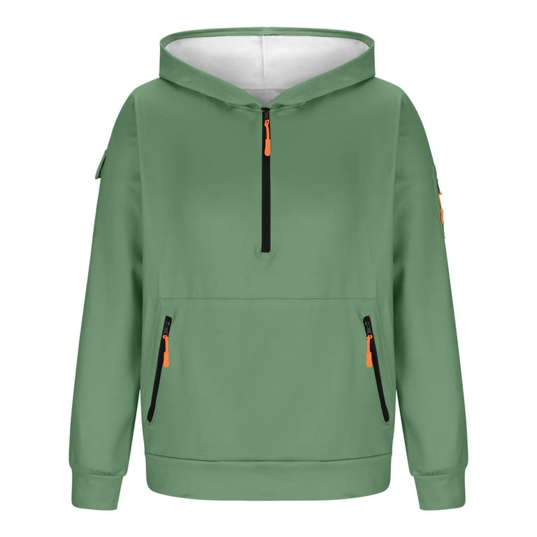 Txeol Mens Sweatshirts Hoodies Big and Tall Half Zip Cargo