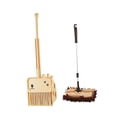 thumbnail image 4 of Juego de 3 miniescobas con recogedor y fregona para limpieza infantil, juego de ayuda para el hogar para niños de 3 a 6 años, para jardín de infantes Marrón, 4 of 8