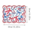 thumbnail image 2 of Beautynvta 4th of July Placemats, Stars and Stripes Bows Decor Patriotic Placemats, Red White Blue Heat-Resistant Washable Table Mat for Kitchen Dining Table Decor, 13x13 Inch, 2 of 7