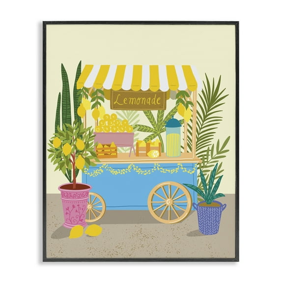 Stupell Industries Food Market Lemonade Stand Food & Beverage Painting Black Framed Art Print Wall Art, 11 x 14