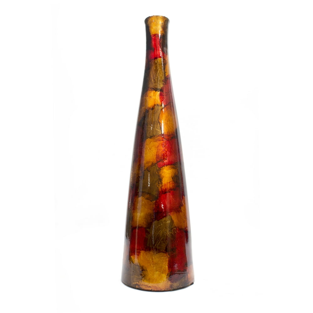 20.2" Gold, Copper, and Brown Ceramic Floor Vase - Walmart.com