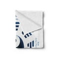 thumbnail image 2 of Yin Yang Soft Flannel Fleece Throw Blanket, Yin Yang and Trigrams for I-Ching Philosophy with Names and Meanings, Cozy Plush for Indoor and Outdoor Use, 60" x 80", Navy Blue White, by Ambesonne, 2 of 5