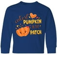 thumbnail image 3 of Inktastic Cutest Pumpkin in the Patch with Orange Heart Long Sleeve Youth T-Shirt, 3 of 5