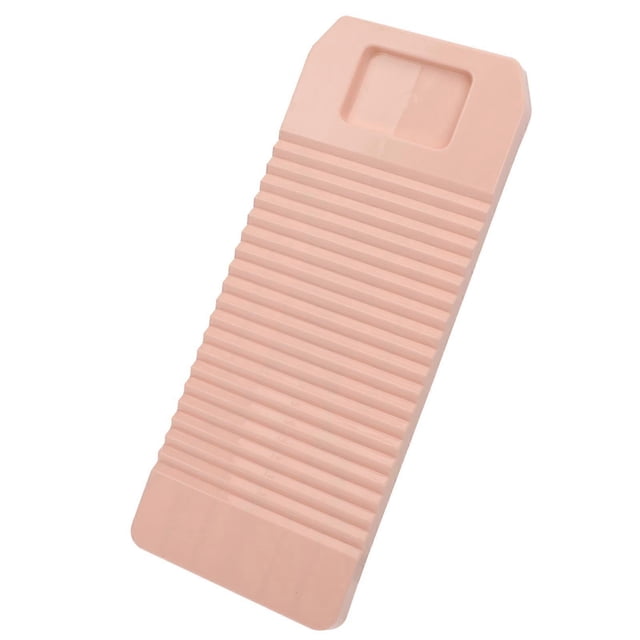 Plastic Washboard for Home Use Pink Hand Washing Board with Durable Wavy Rubbing Surface 12.5 x 3.5 Inches
