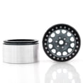 thumbnail image 2 of Aluminum Alloy Wheel Rims (4pcs) for 1/8 1/10 RC Cars - 2.2 Inch, 65mm OD x 36mm Width, 12mm Hex, Titanium Color - Compatible with Trax4, Trax6, Scx10, Rr10, Wraith, Yeti - Replacement Parts, 2 of 6
