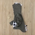 thumbnail image 5 of Baby Dinosaur Outfits 3D Plaid Long Sleeve Hoodie Jogger Pant Sets 2 Piece Fall Winter Baby Boy Girl Clothes (12-18 Months, Gray), 5 of 7