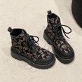 thumbnail image 6 of Roncen Womens Platform Boots Round Toe Flat Ankle Boots Punk Boots Lace Up&Zipper Combat Boots, 6 of 9