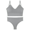 thumbnail image 1 of Ropa interior de color sólido para mujer, bragas, conjuntos de bragas de yoga cómodos, traje a juego para mujer, 1 of 2