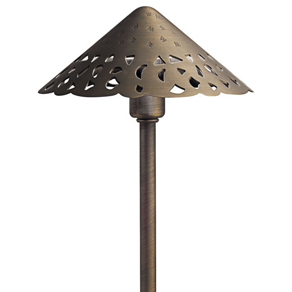 Kichler Hammered Roof 22" High Centennial Brass 2700K LED Path Light