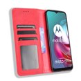 thumbnail image 4 of Compatible with Motorola Moto G10/ G10 Power Case Magnetic Closure Vintage Pattern PU Leather Wallet Cover with Card Slots-Red, 4 of 5