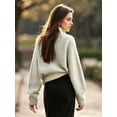 thumbnail image 5 of PAOLA RIBONI Versatile Turtleneck Pullover Sweater With Lurex Knots In Trendy Colors Relaxed Fit Crafted From Premium Blends Comfort And Style Combined, 5 of 9
